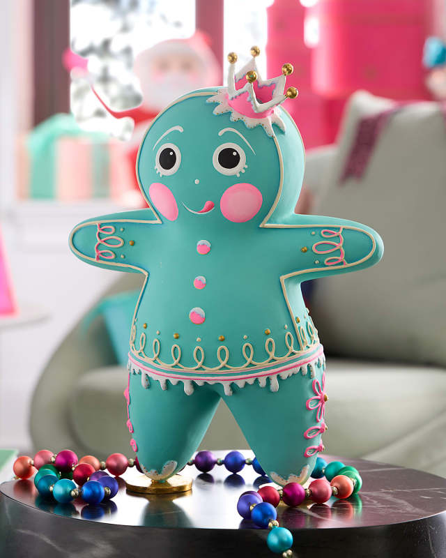 The Rainbow Gingers Dough Tabletop Christmas Decoration, Teal
